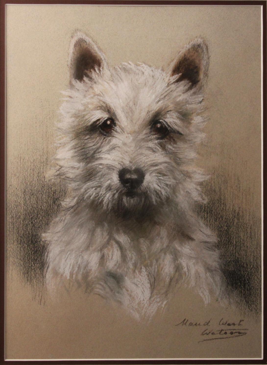 Click to see full size: West Highland Terrier by Miss Maud West Watson (Exh.1908-1914)