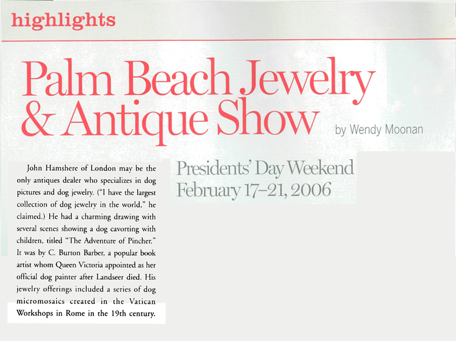 Click to see full size: Antiques and Fine Art Spring 2006 Article