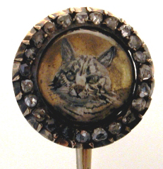 Click to see full size: Reverse intaglio crystal Cat