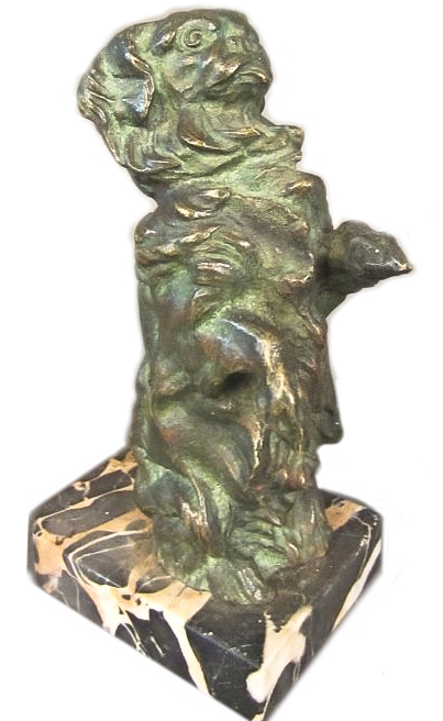 Click to see full size: Bronze of a Japanese Chin by Eug?ne Leli?vre (French, 1856-1945)-2