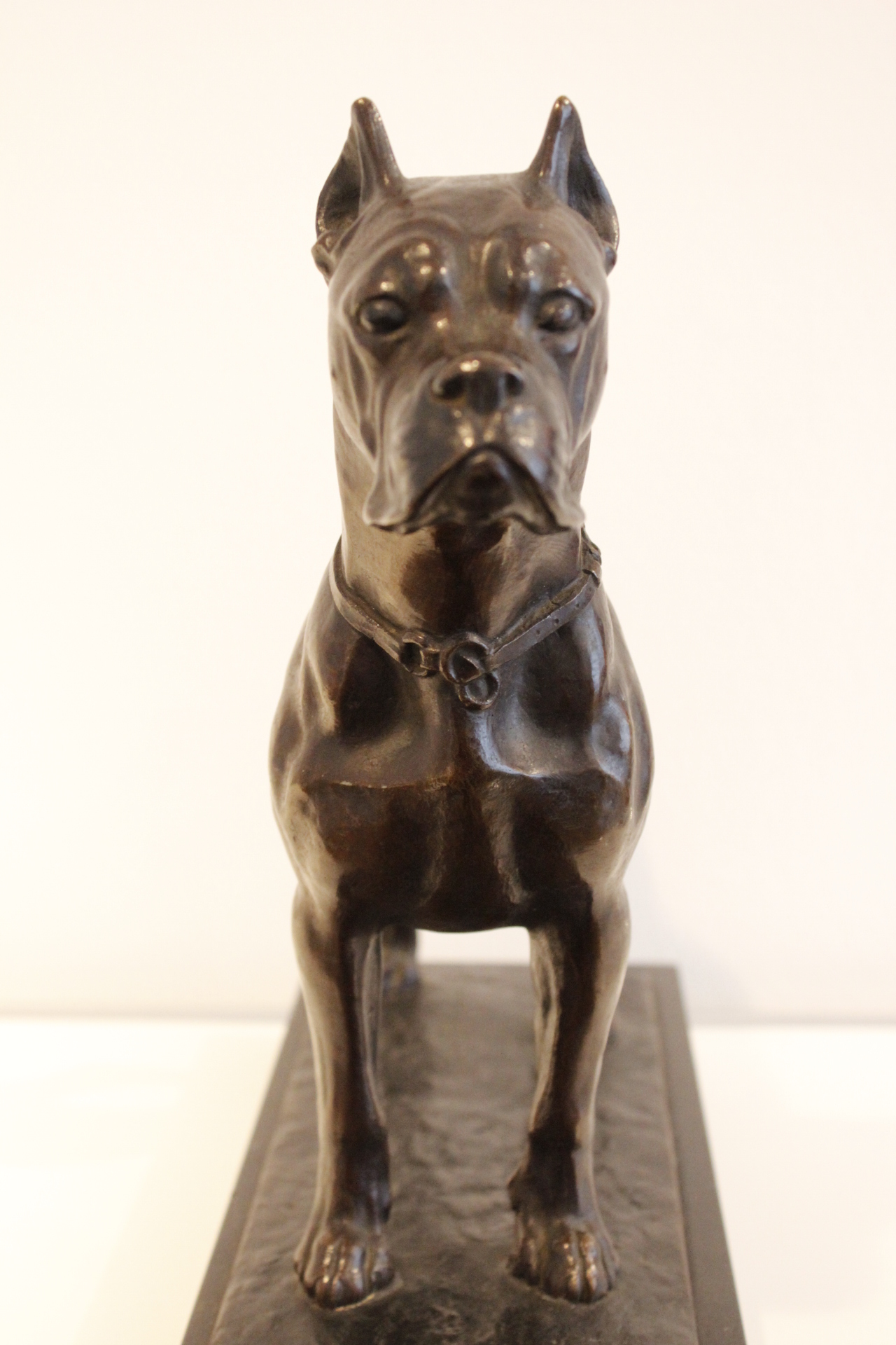 Click for larger image: Bronze of a Boxer by Johann Kurt Pflug (German, 1897-1956) - 