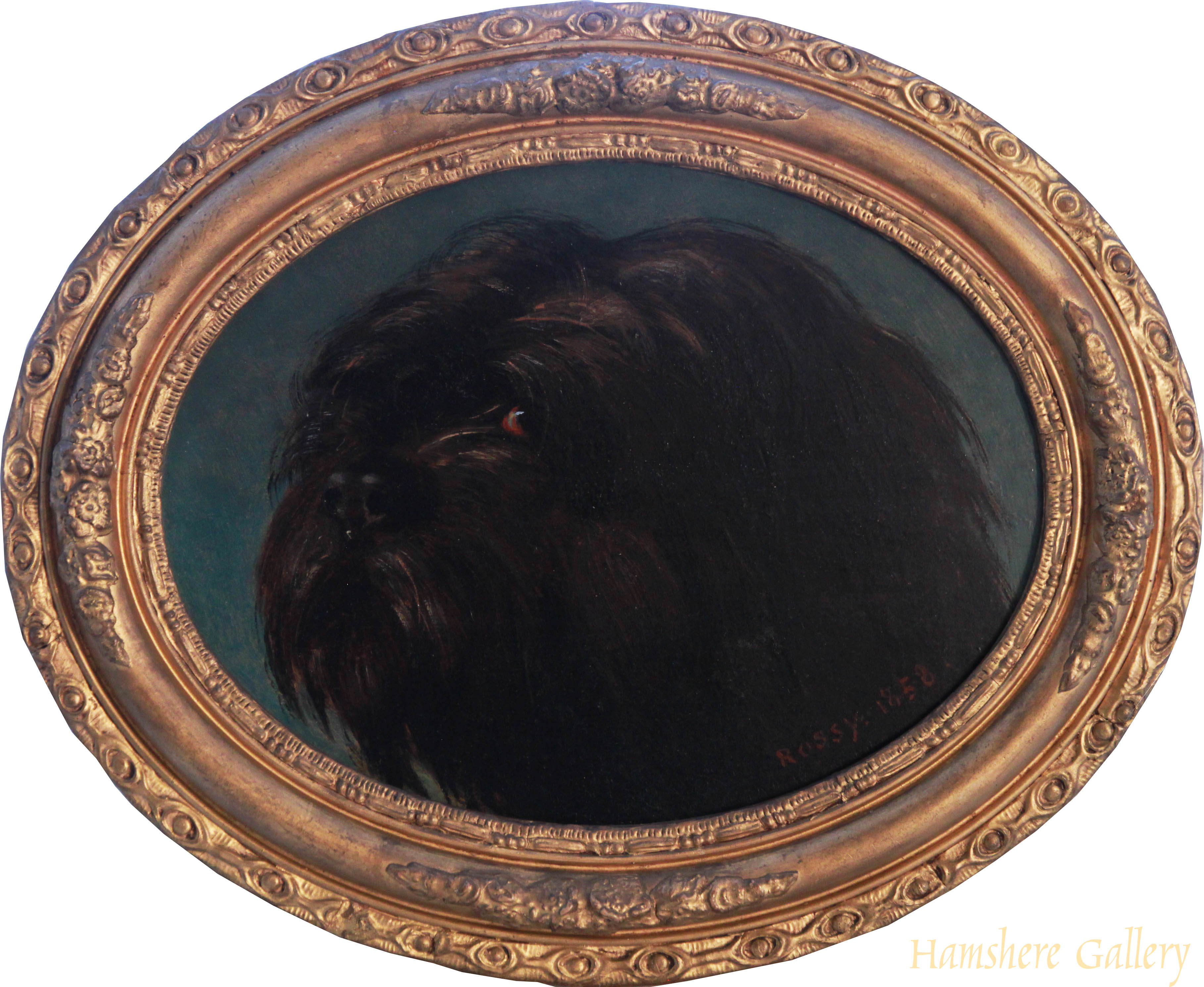 Click for larger image: Black Briard by Louis-Joseph Rossy  - Black Briard by Louis-Joseph Rossy 