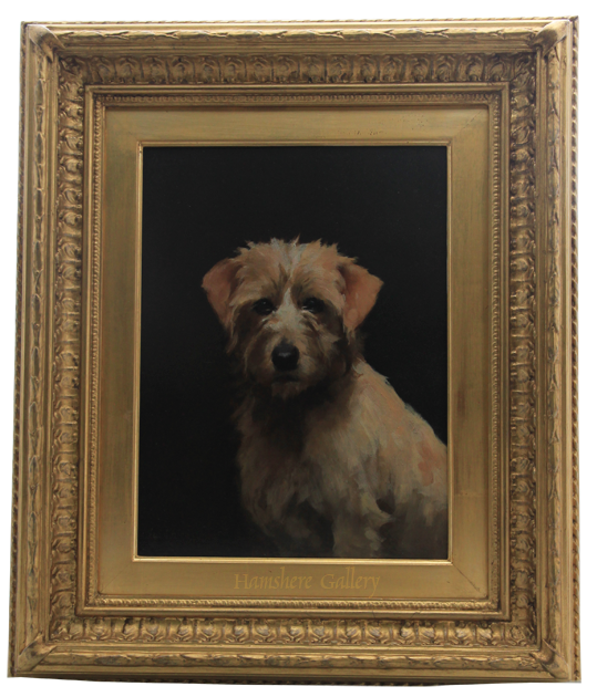 Click for larger image: A Victorian oil on canvas of a Norfolk Terrier by �Henry ....� - A Victorian oil on canvas of a Norfolk Terrier by �Henry ....�<br />
