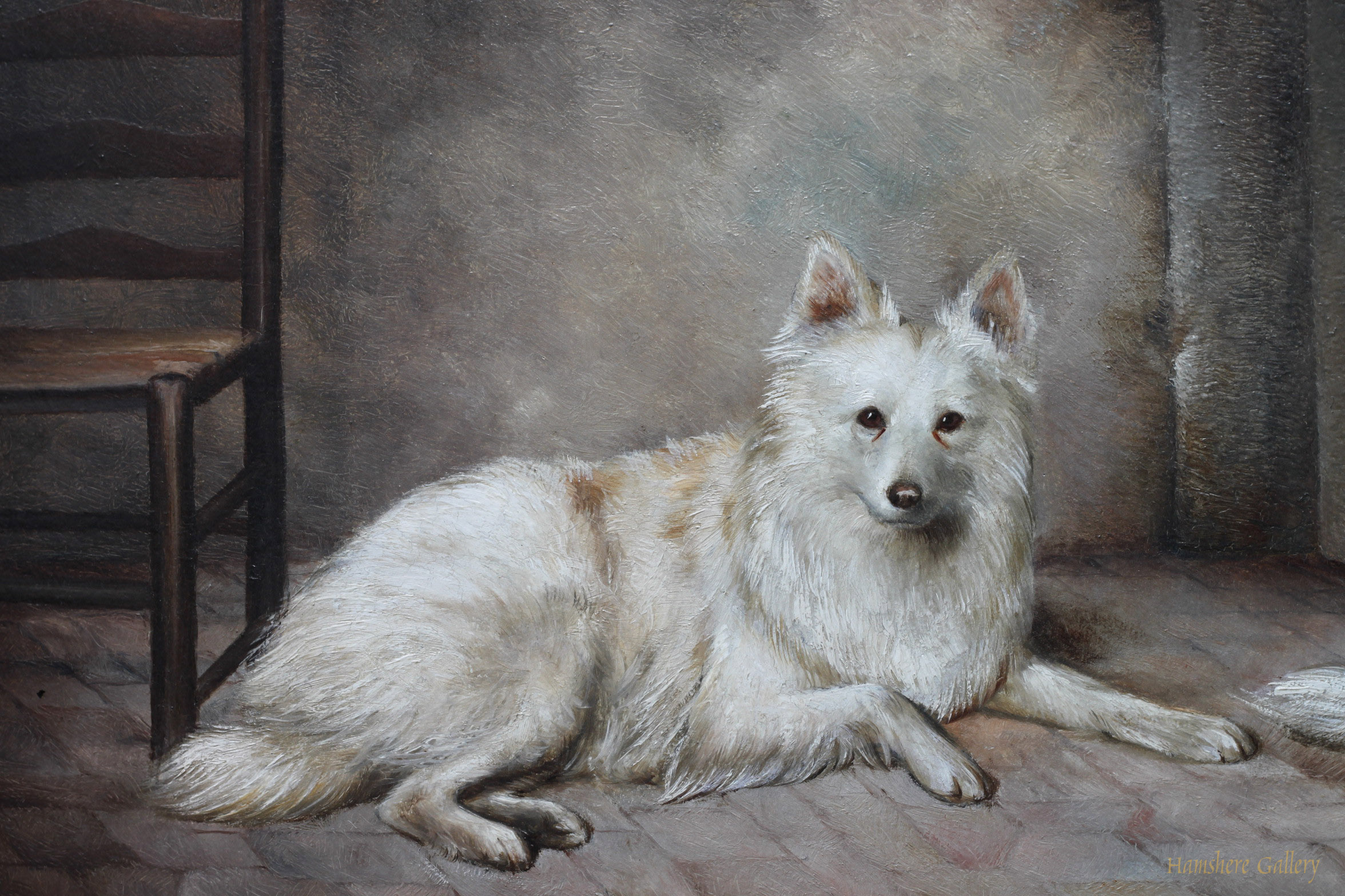 Click for larger image: Spitz type dogs monogrammed “JS” - Spitz type dogs monogrammed “JS”