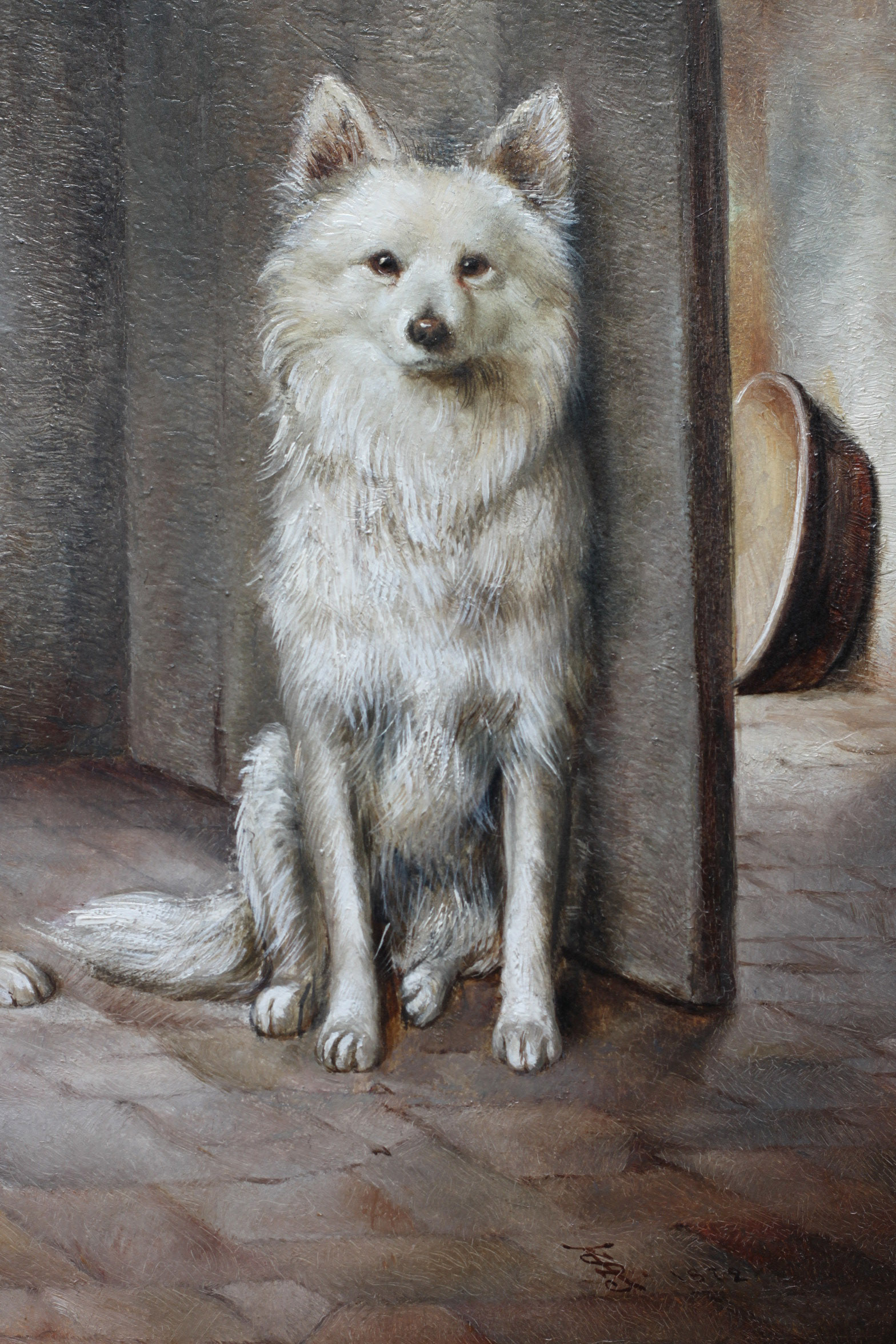 Click for larger image: Spitz type dogs monogrammed “JS” - Spitz type dogs monogrammed “JS”