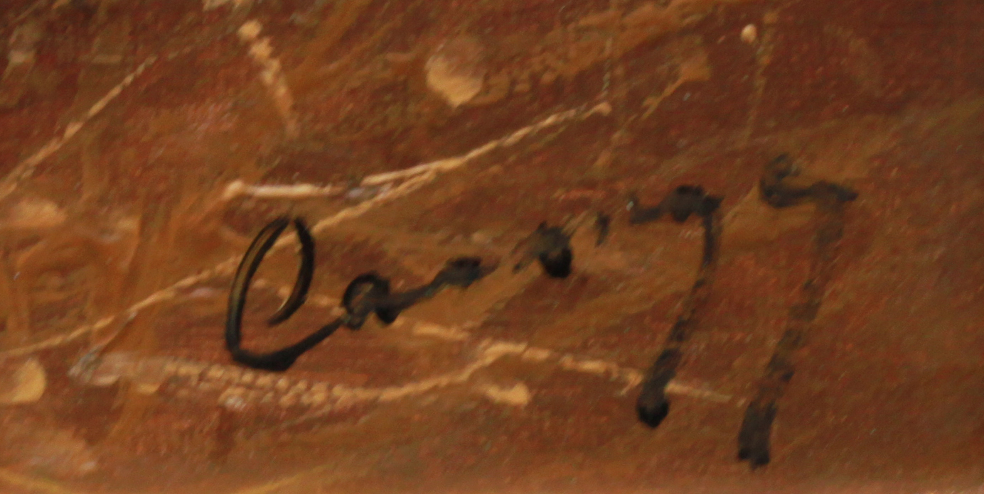 Click for larger image: Oil on canvas of Maltese type by Caranby Jules l Chardigny - Oil on canvas of Maltese type by Caranby Jules l Chardigny