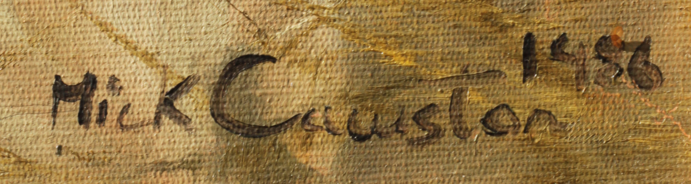 Click for larger image: oil on canvas board of a Labrador Mick Crawston  - oil on canvas board of a Labrador Mick Crawston 