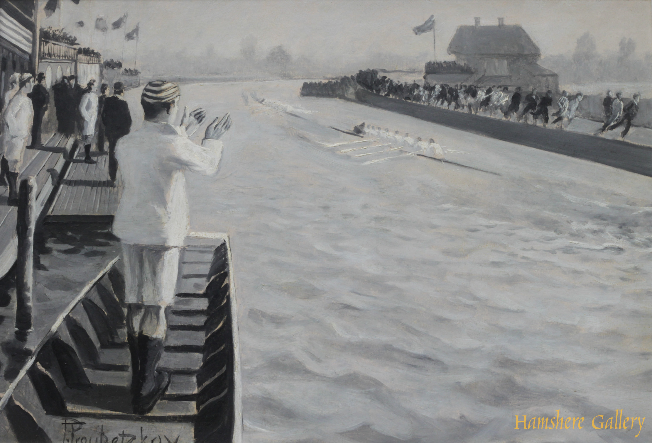Click to see full size: Rowing on the Thames circa 1890- Rowing on the Thames circa 1890