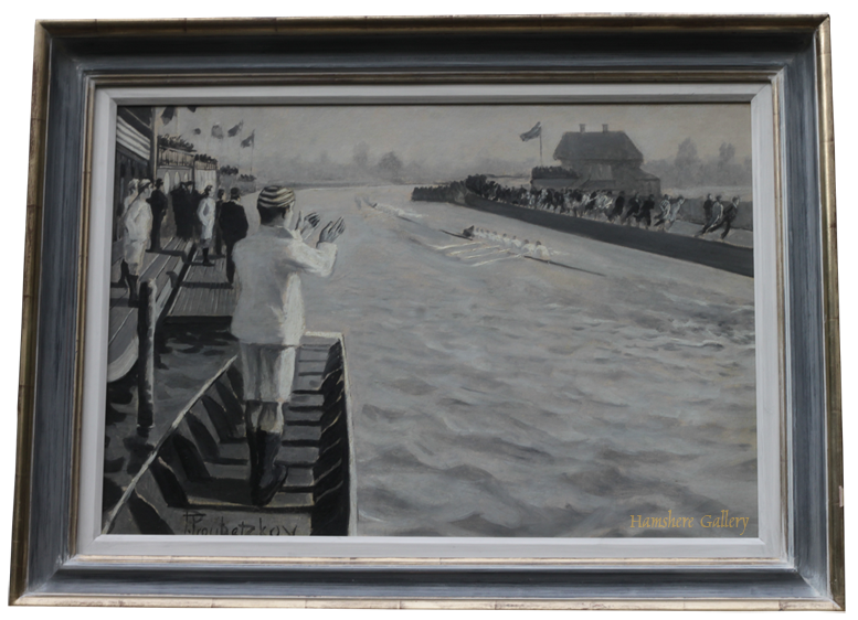 Click for larger image: Rowing on the Thames circa 1890 - Rowing on the Thames circa 1890