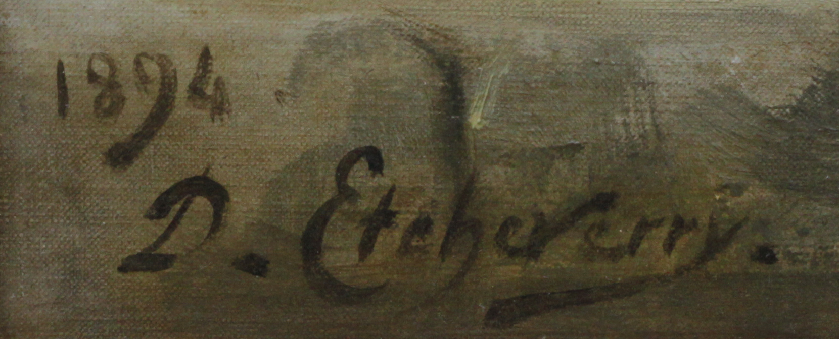 Click for larger image: Oil on canvas of the Spitz “PUCK” by Hubert-Denis Etcheverry - Oil on canvas of the Spitz “PUCK” by Hubert-Denis Etcheverry