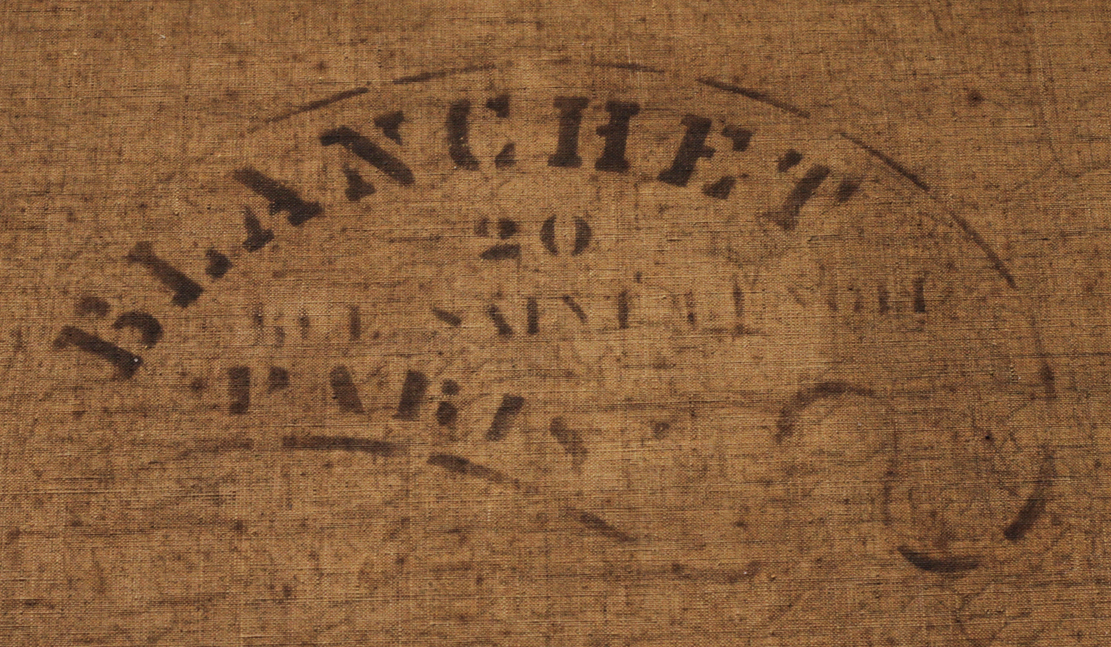 Click for larger image: Oil on canvas of the Spitz “PUCK” by Hubert-Denis Etcheverry - Oil on canvas of the Spitz “PUCK” by Hubert-Denis Etcheverry