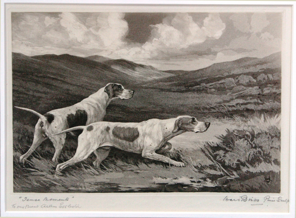 Click for larger image: Pointer etching by Ruben Ward Binks (English, 1880-1950)  - Pointer etching by Ruben Ward Binks (English, 1880-1950) 