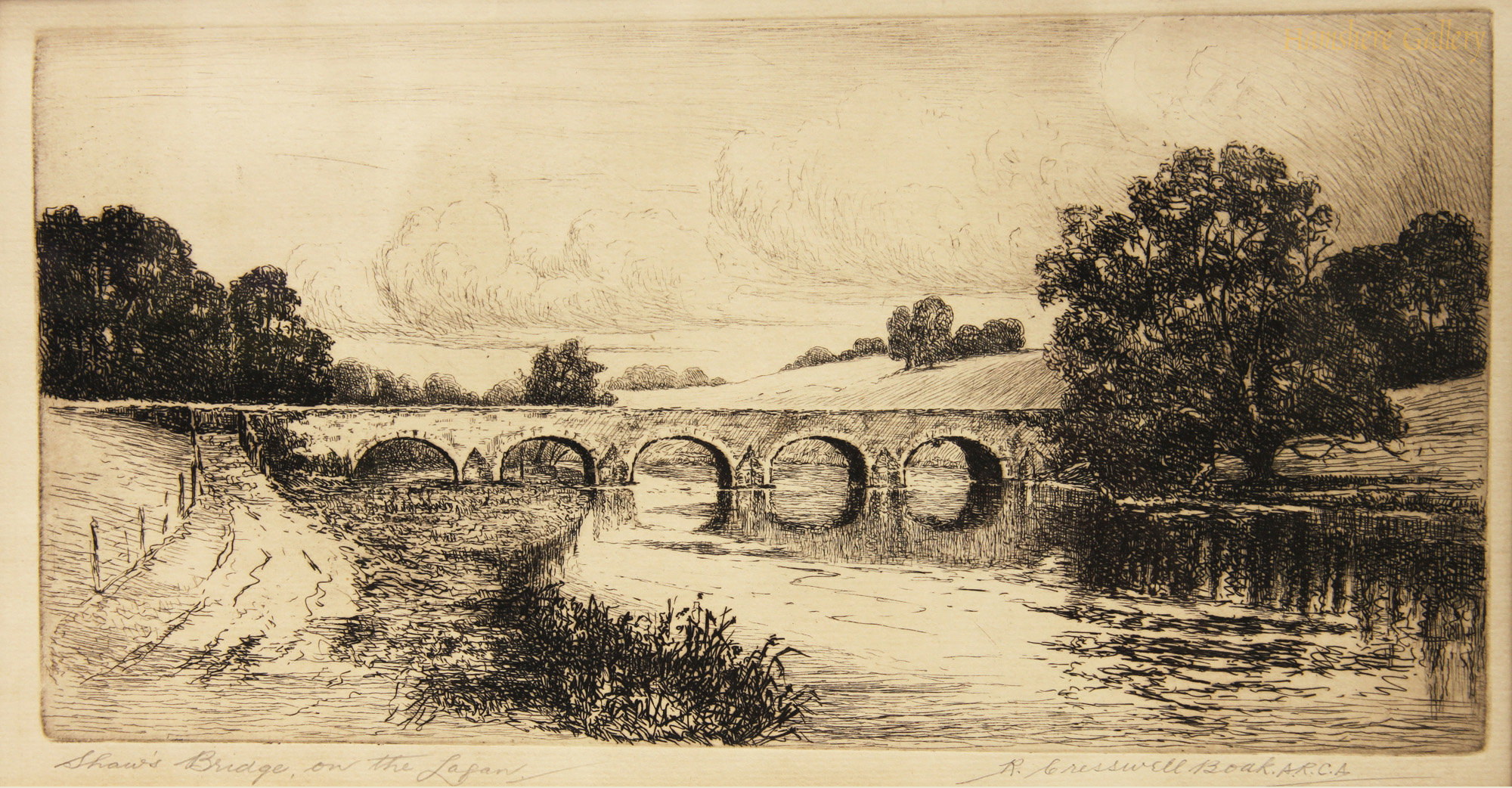 Click to see full size: A dry-point etching of 