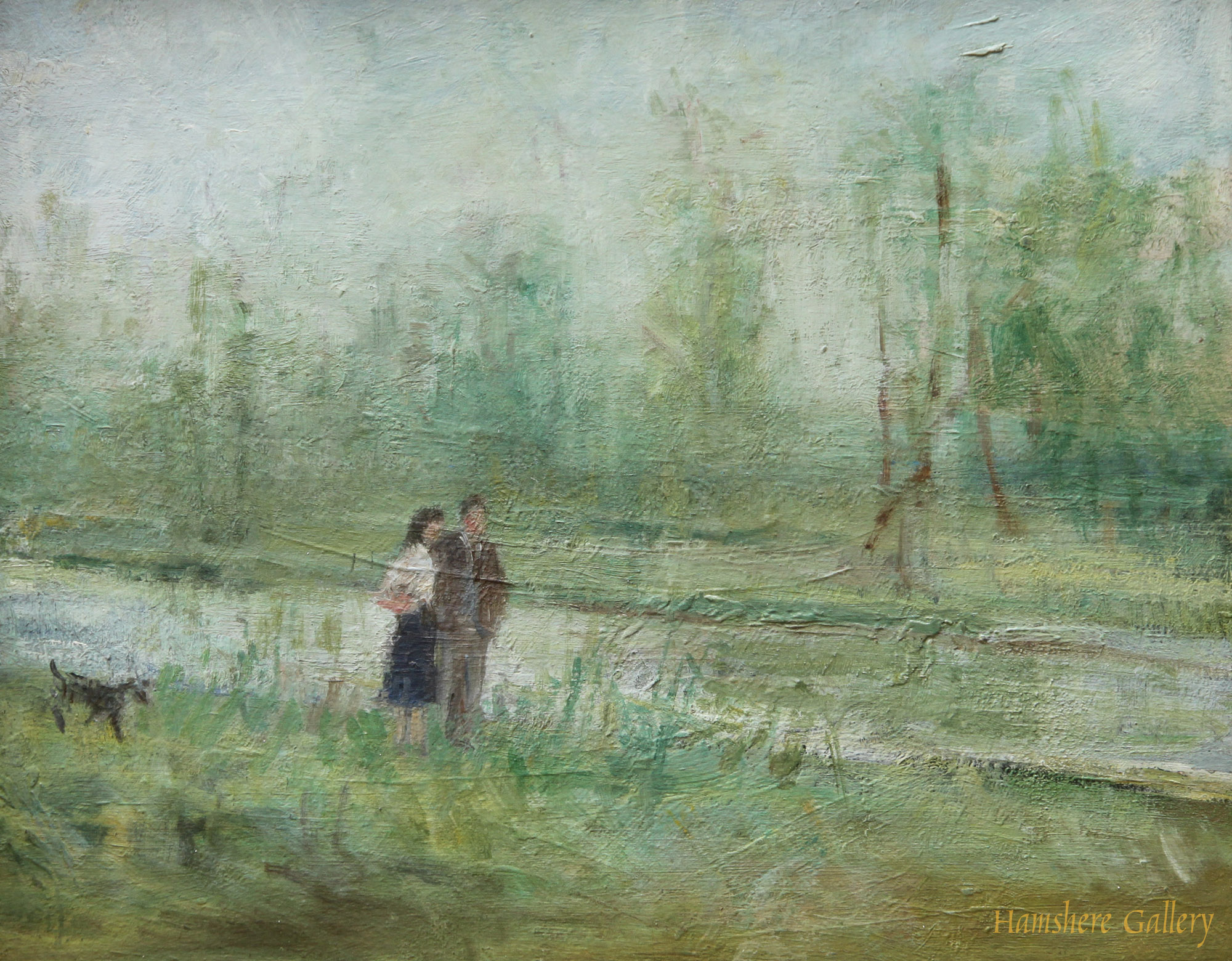 Click to see full size: A walk by the river by Elinor Bellingham-Smith