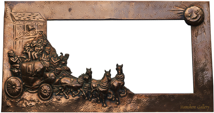 Click to see full size: Newlyn school Arts & Crafts copper coaching