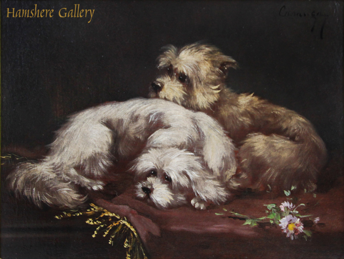 Click to see full size: Oil on canvas of Maltese type by Caranby Jules Chardigny  