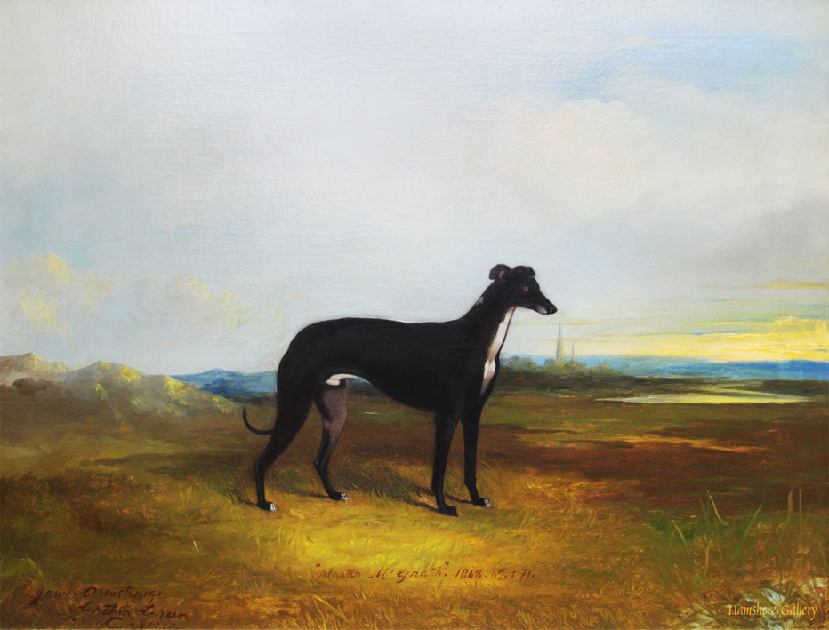 Click to see full size: Oil on canvas of the celebrated Greyhound 