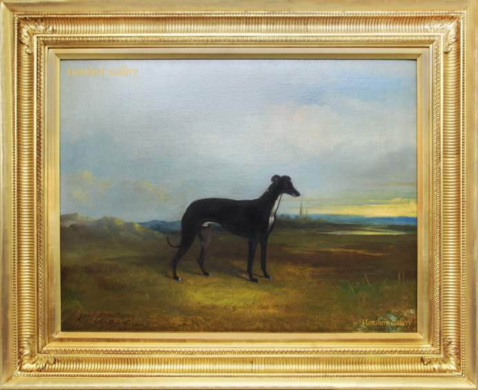 Click for larger image: Oil on canvas of the celebrated Greyhound 