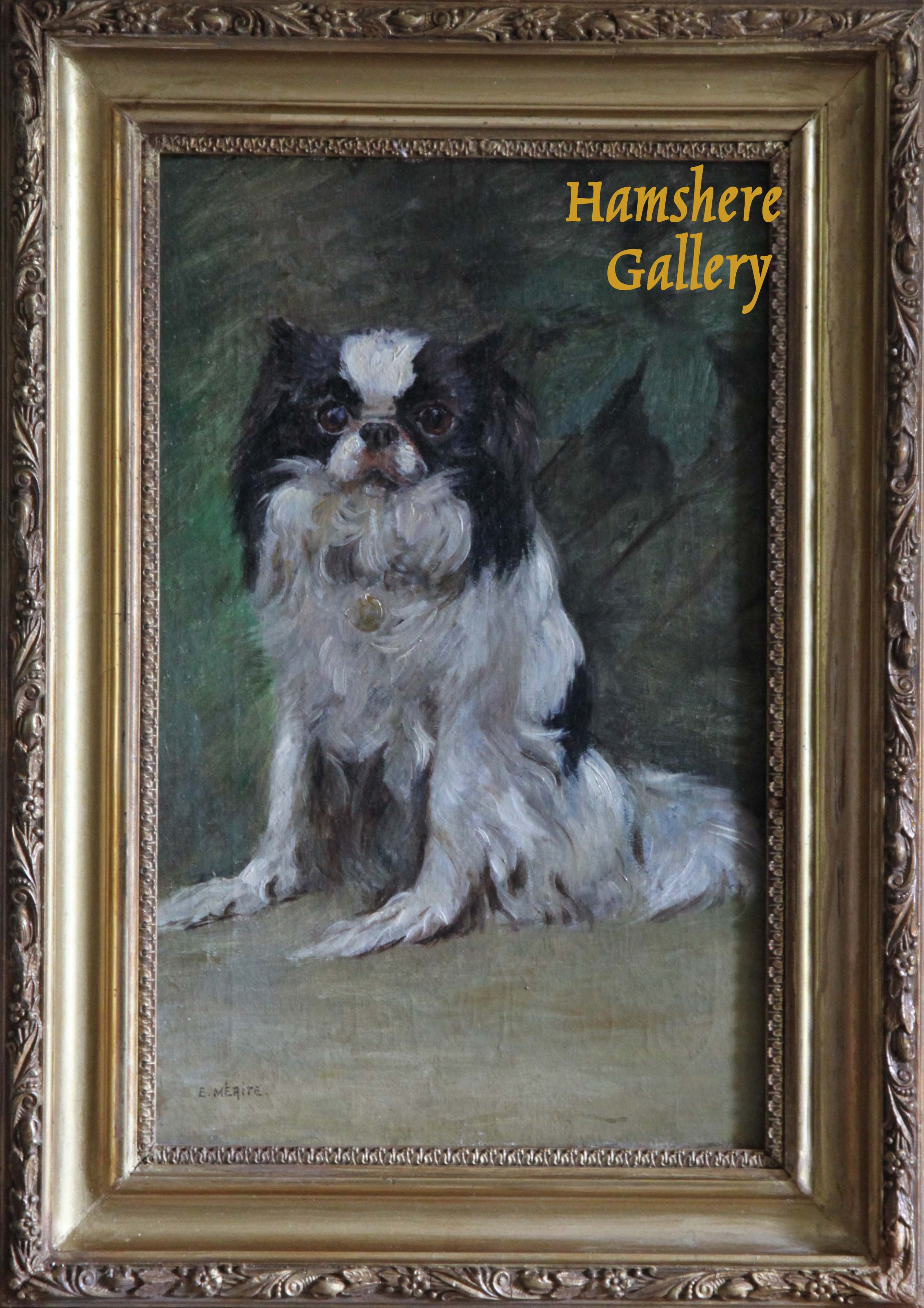 Click for larger image: Japanese Chin by Edouard Paul Merite  - Japanese Chin by Edouard Paul Merite 