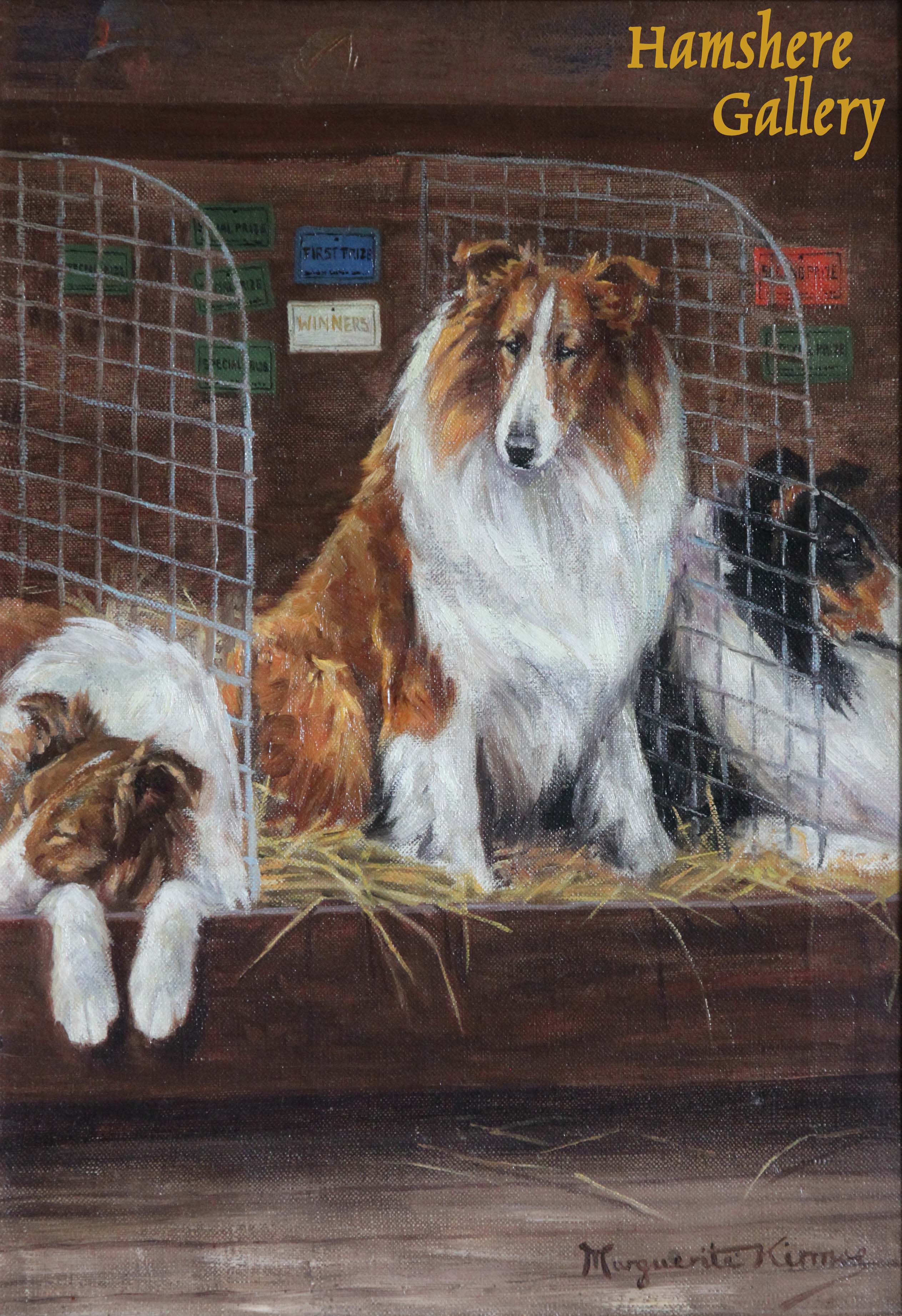 Click to see full size: The Rough Collie “Bruce”, oil for Albert Payson Terhune (American, 1872-1942) by Marguerite Kirmse 