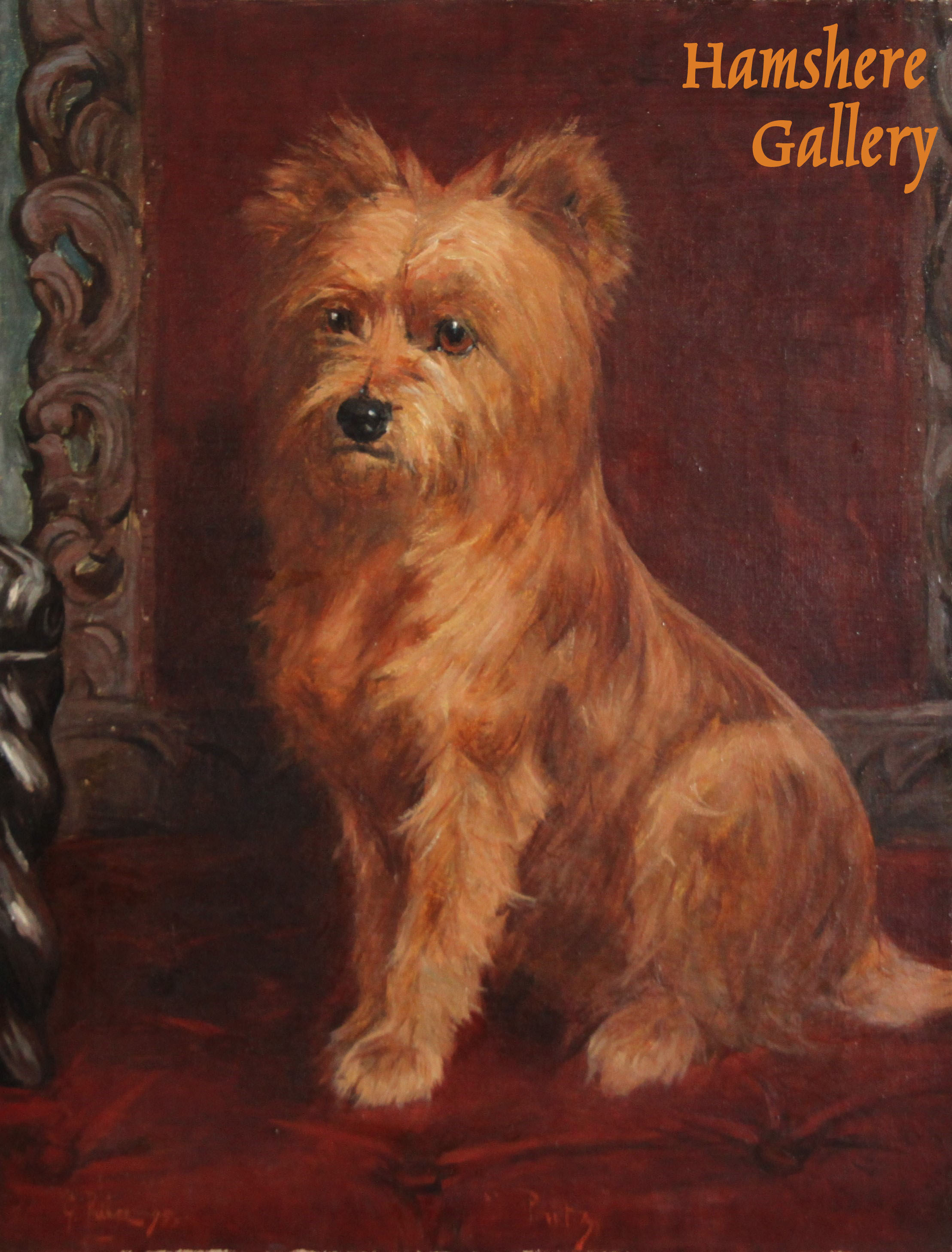 Click to see full size: Oil of “Putz” a Norfolk Terrier by George Thomas Paice (1854 – 1925).