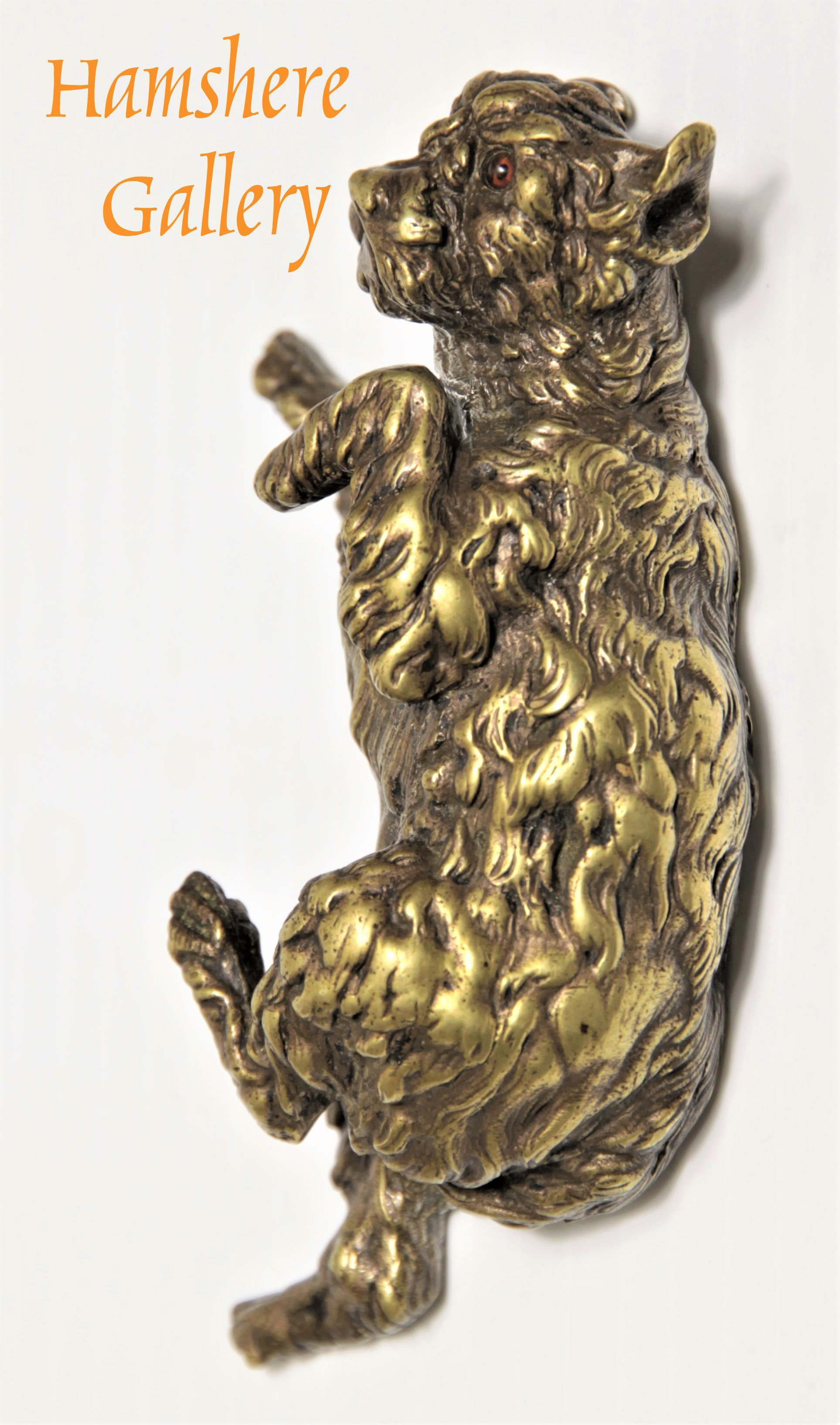 Click to see full size: A mid-19th century bronze Cairn Terrier Presse-papier for Maison Alphonse Giroux- A mid-19th century bronze Cairn Terrier Presse-papier for Maison Alphonse Giroux