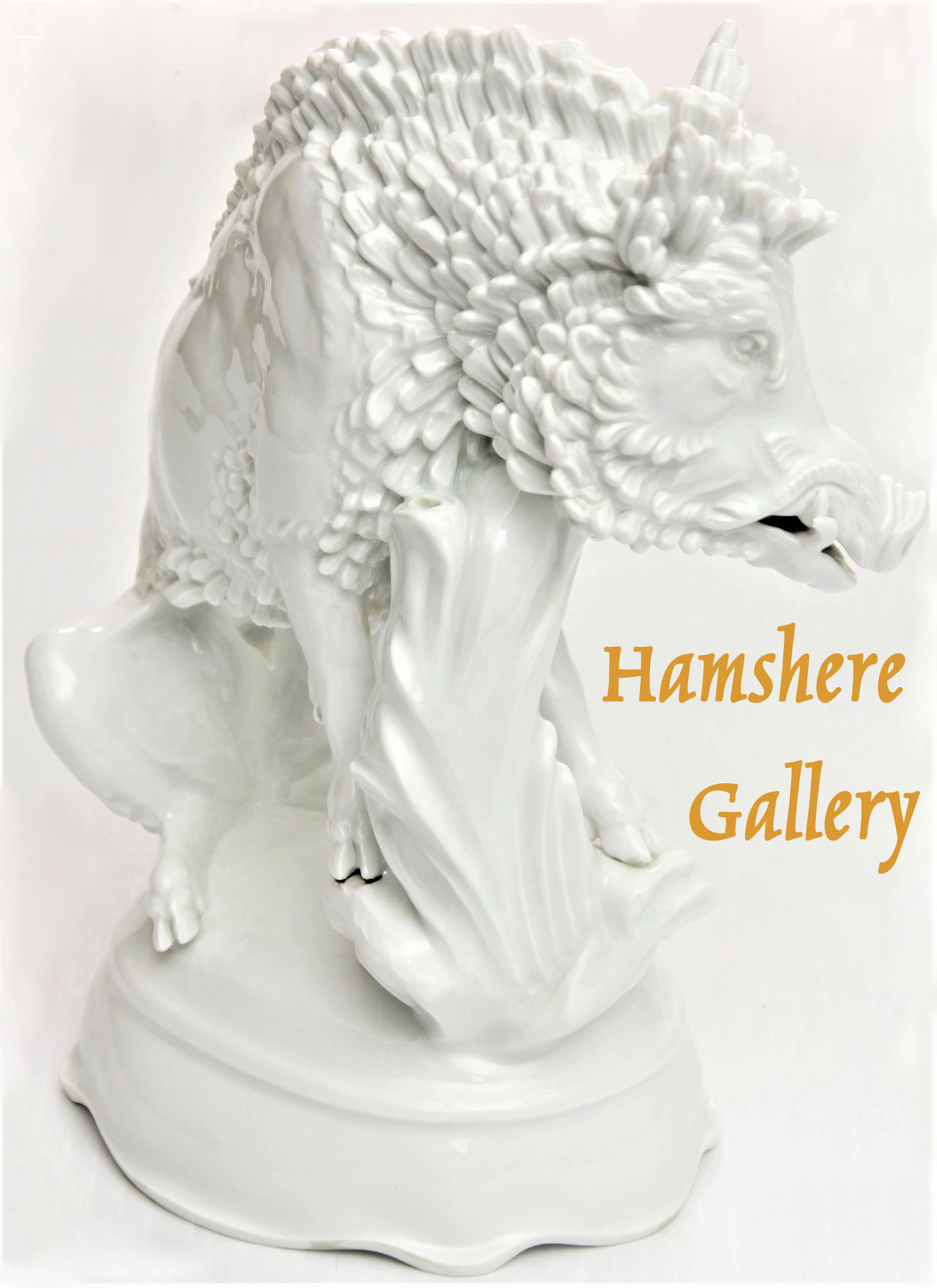 Click for larger image: Early 20th century Meissen boar after Max Esser, (German, 1885 â€“ 1943) - Early 20th century Meissen boar after Max Esser, (German, 1885 â€“ 1943)