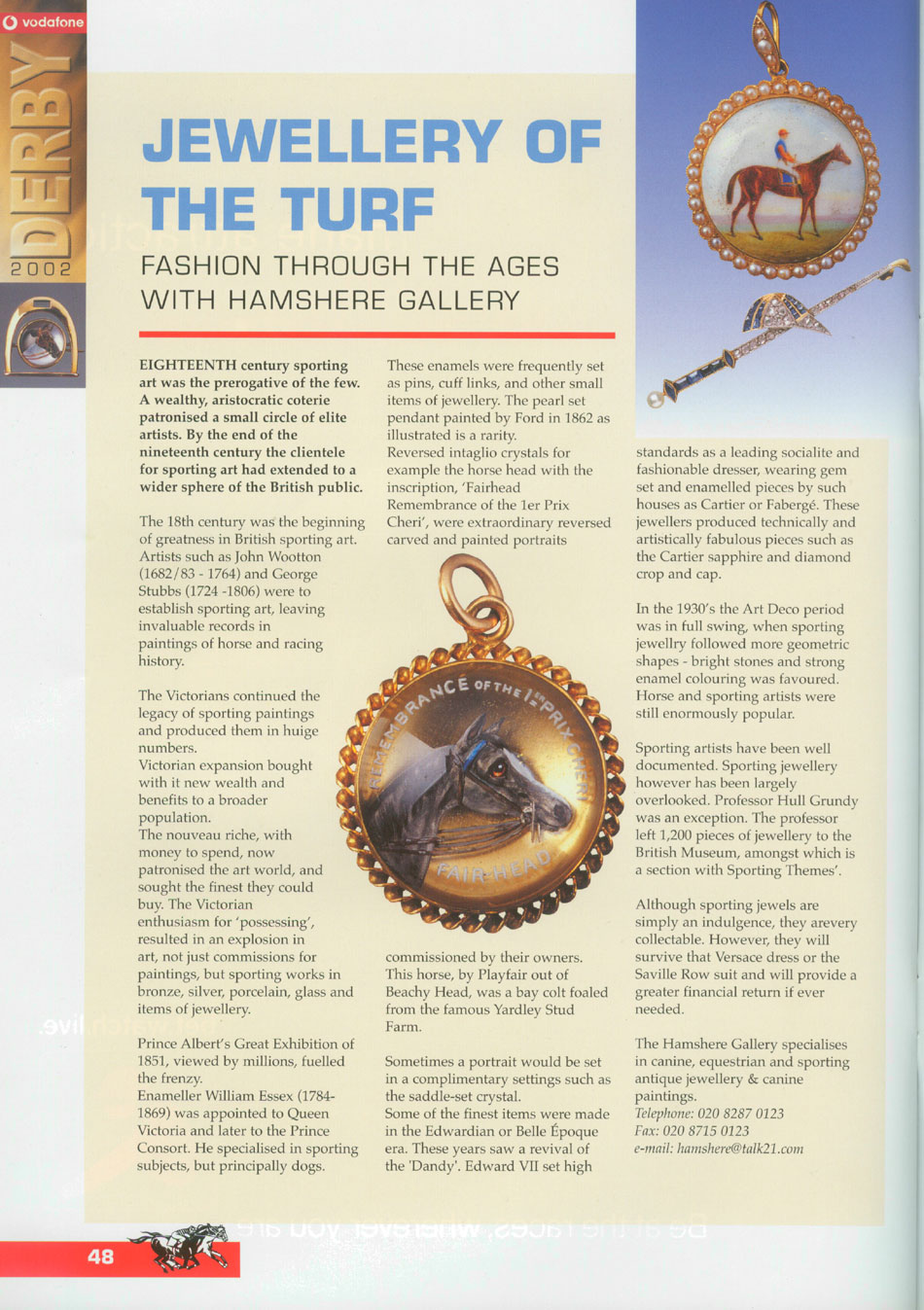 Click to see full size: Derby 2002 - Jewellery of the Turf Feature