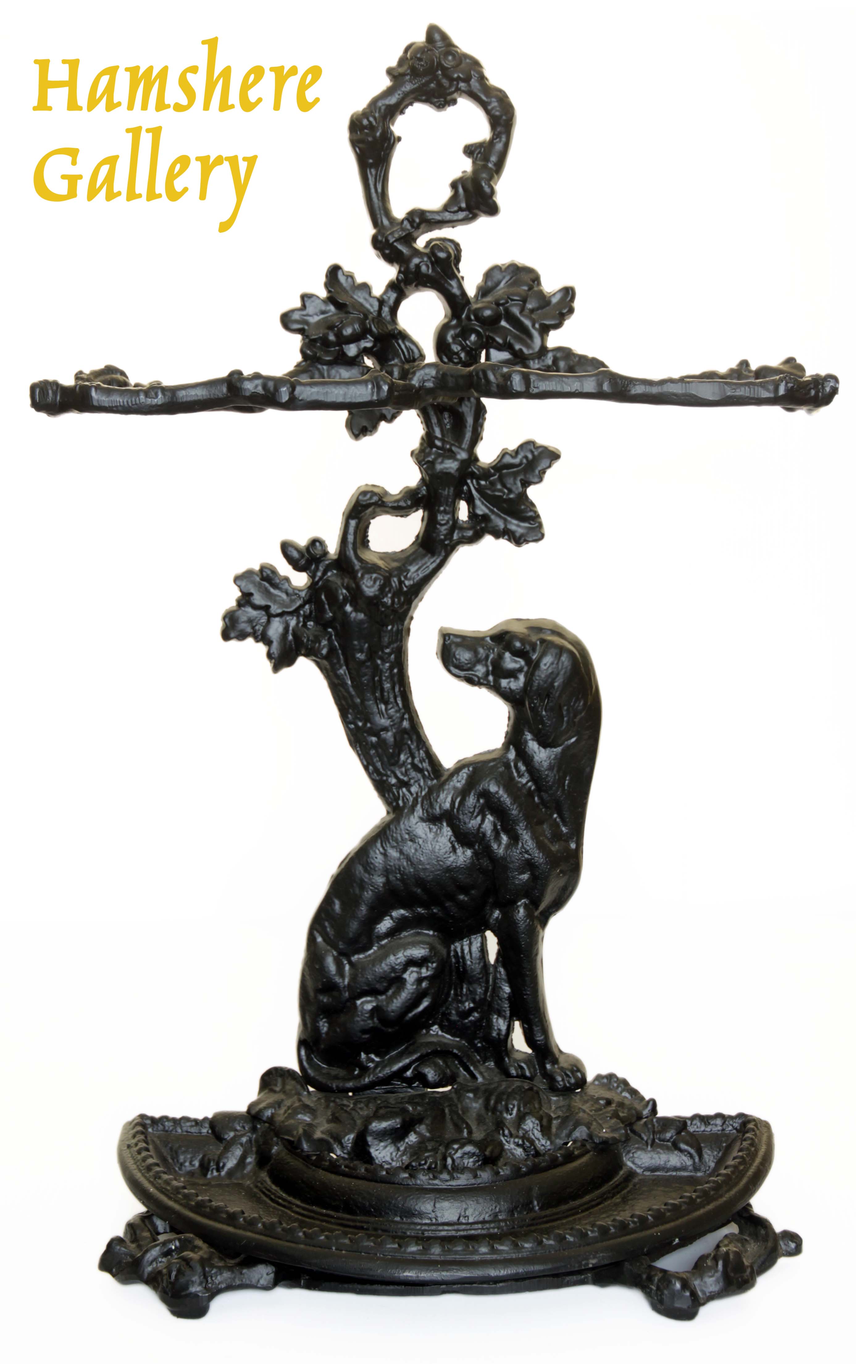 Click to see full size: A cast iron umbrella / stick Setter stand after a Coalbrookdale Foundry model- A cast iron umbrella / stick Setter stand after a Coalbrookdale Foundry model