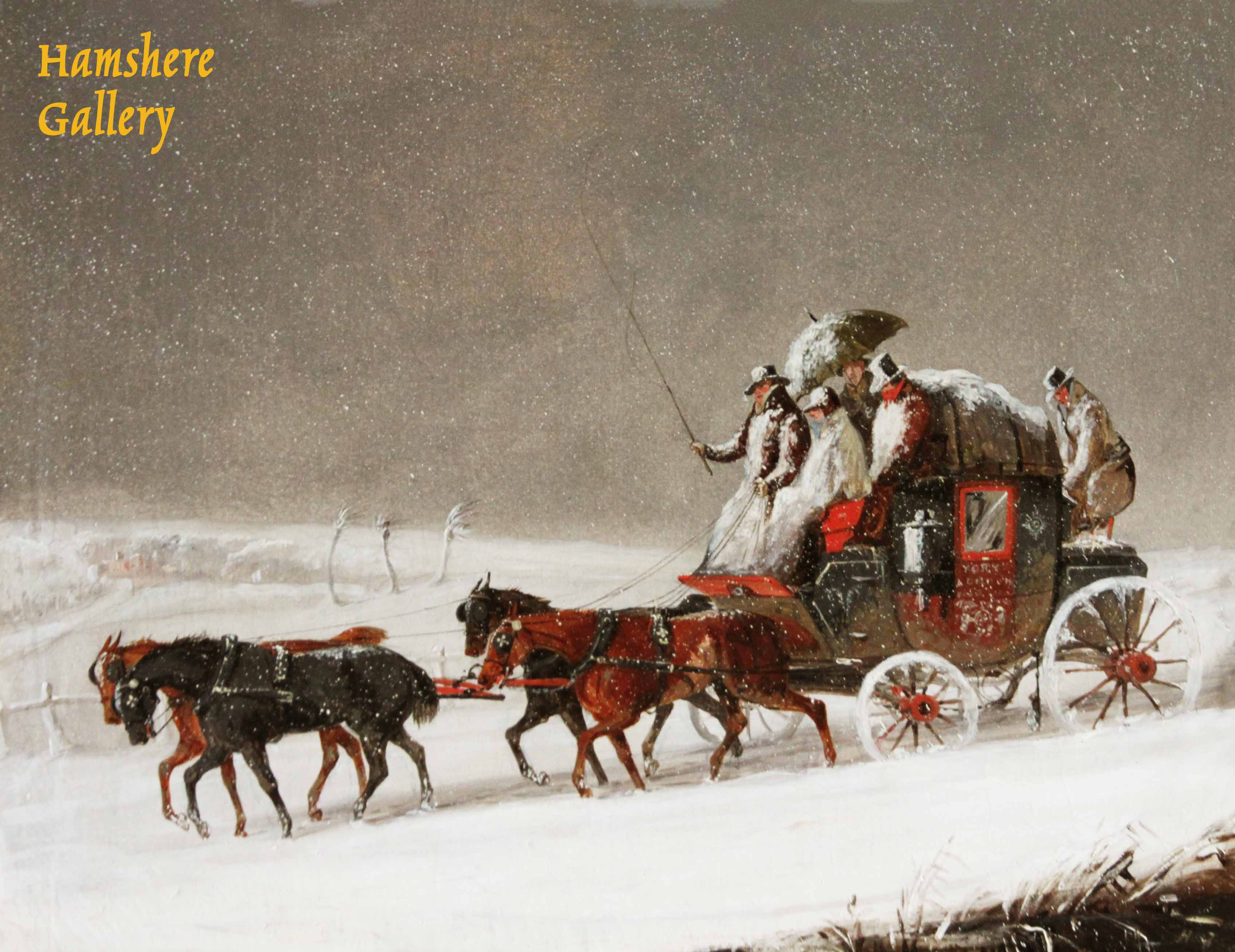 Click to see full size: The York and London Mail in a snowstorm by Henry Thomas Alken Snr web.jpg The York and London Mail in a snowstorm by Henry Thomas Alken Snr. (English, 1785 – 1851). Signed with initials