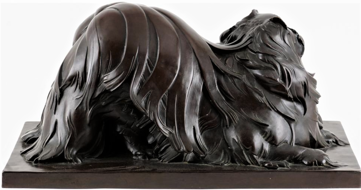Click for larger image: An early 20th century Pekinese bronze by Gertrude Katherine Lathrop - An early 20th century Pekinese bronze by Gertrude Katherine Lathrop