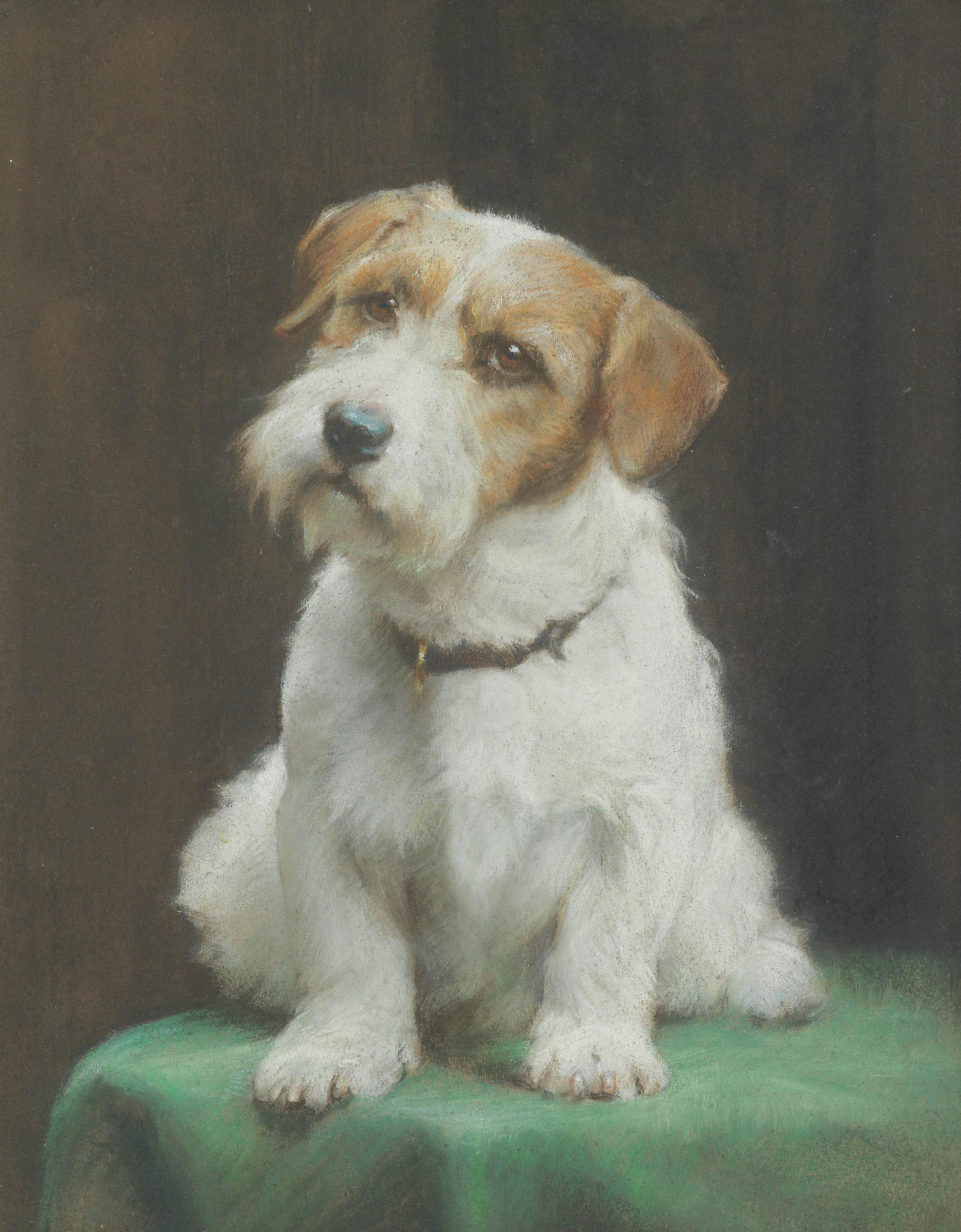 Click to see full size: Fabulous pastel by well-known English Edwardian society painter Percy Harland Fisher (1867 - 1944)