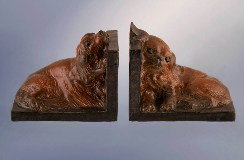 Click to see full size: King Charles Cavaliers bookends
