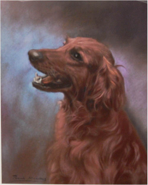 Click to see full size: Irish Setter by Persis Kirmse (English 1884 - 1955)
